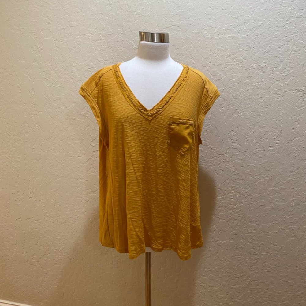 Anthropologie Mustard Yellow Blouse
